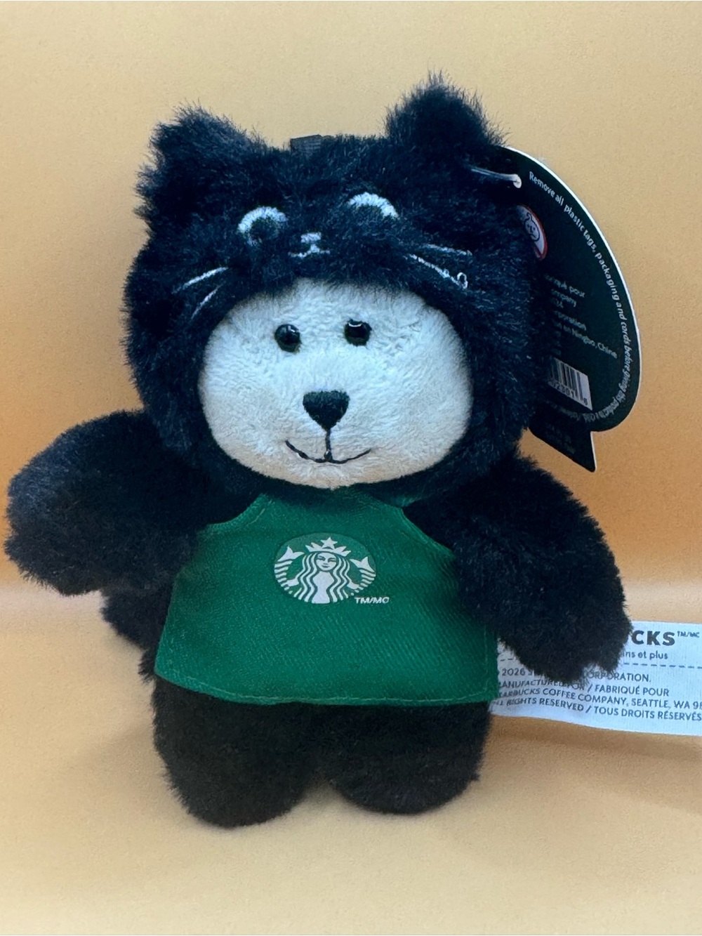 Starbucks Limited Edition Black Cat Bearista Keychain
